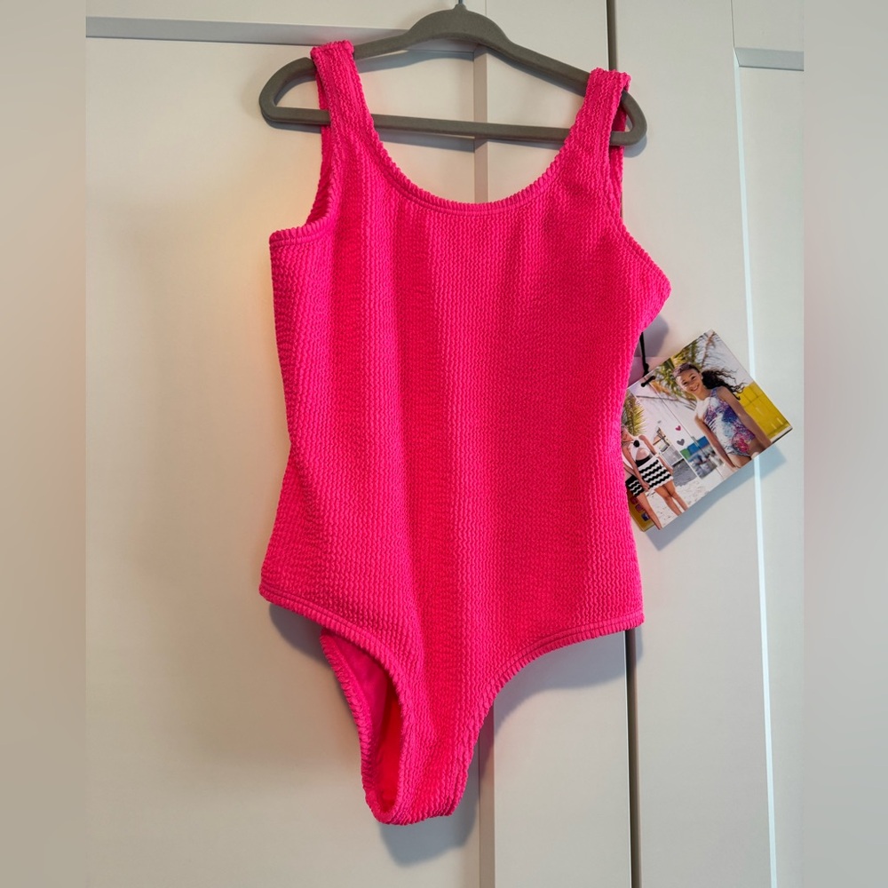 Girls Limeapple Crinkle One Piece Swimsuit | Size 8